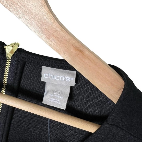 New Women’s Chicos Textured Pointe 3/4 Sleeve Top Size 00 - Picture 3 of 9